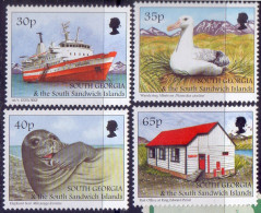 SOUTH GEORGIA - BIRDS  ALBATROS  SHIPS ELEPHANT SEAL  - **MNH - 1998 - Mouettes