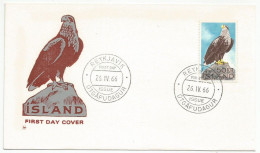 Iceland Island Mi.399 On First Day Cover 1966 Bird - FDC