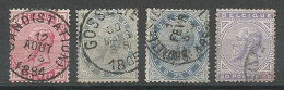Belgique Belgie Belgium COB 38/41 Série Complète Oblitérés Used 1883 Cote: 100,00€ - 1883 Leopold II.