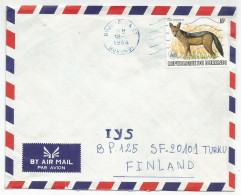 Burundi COB 901 Oblitéré Sur Lettre Vers La Finlande 1983 WWF - Storia Postale