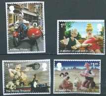 GROSSBRITANNIEN GRANDE BRETAGNE GB 2022 FROM M/S AARDMAN CLASSIC WALLACE&GROMIT SG 4731a-d MI 5064-7 YT 5455-58 SN 4292a - Used Stamps