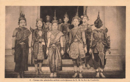 CAMBODGE - Groupe Des Principales Actrices Cambodgiennes De S. M. Le Roi Du Cambodge - Carte Postale Ancienne - Cambodia