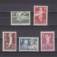FINLAND 1947, Sc# B82-B86, Semi-Postal, Medical Examinations Of Infants, MH - Nuovi