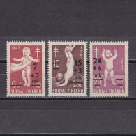 FINLAND 1948, Sc# B91-B93, Semi-Postal, Medical Examinations Of Infants, MH - Nuevos