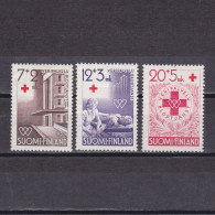FINLAND 1951, Sc# B104-B106, Semi-Postal, Red Cross, Blood Donorship,  MH - Nuovi