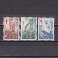 FINLAND 1956, Sc# B135-B137, Semi-Postal, Birds, MH - Nuovi