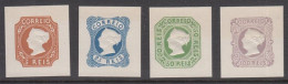 1853. PORTUGAL. Maria II Complete Set With 5, 25, 50 And 100 REIS Imperforated Reprints ... (Michel 1-4 ND D) - JF539211 - Neufs