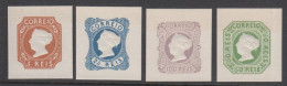 1853. PORTUGAL. Maria II Complete Set With 5, 25, 50 And 100 REIS Imperforated Reprints ... (Michel 1-4 ND D) - JF539212 - Unused Stamps