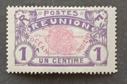 REUNION CFA FRANCE 1907 MAPPA DELL ISOLA YVERT N 56 - Oblitérés