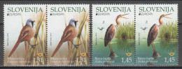 Slovenia 2019 (Mi 1367.68) - Panurus Biarmicus And Ardea Purpurea - Collections, Lots & Series