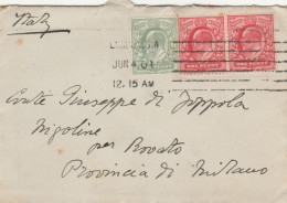 LETTERA 1901 1+1+1/2 PENNY REGNO UNITO TIMBRO LONDON (LV350 - Storia Postale