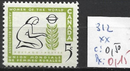 CANADA 312 ** Côte 0.50 € - Unused Stamps