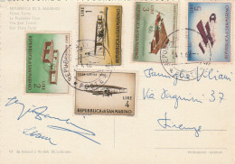 CARTOLINA SANMARINO 1962 SERIE AEREI  (LX322 - Covers & Documents