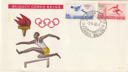 FDC GIOCHI OLIMPICI 1960 CONGO BELGA (OG216 - Storia Postale