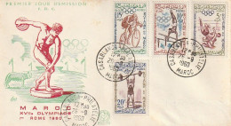 FDC GIOCHI OLIMPICI 1960 MAROCCO (OG106 - Verano 1960: Roma