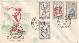 FDC GIOCHI OLIMPICI 1960 MAROCCO (OG97 - Estate 1960: Roma