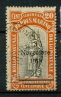 Saint Marin 1918 Sass. 63 Oblitéré 100% Célébration De La Victoire - Used Stamps