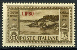 Lipsi 1932 Sass. 24 Neuf ** 100% Garibaldi - Egeo (Lipso)