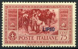 Lipsi 1932 Sass. 22 Neuf ** 100% Garibaldi - Aegean (Lipso)