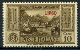 Lipsi 1932 Sass. 17 Neuf ** 100% Garibaldi - Egeo (Lipso)