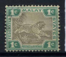 Fédération De Malaisie 1904 Mi. 27 Sans Gomme 100% Tigre - Federation Of Malaya