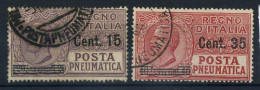 Italie Royaume 1927 Sass. 10-11 Oblitéré 100% Merone Vittorio Emanuele III - Poste Pneumatique