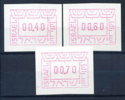 Israël 1988 Mi. 1 Neuf ** 100% ATM 0.40/0.60/0.70 - Franking Labels