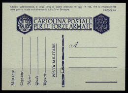 Royaume D'Italie 1941 Entiers Postaux 100% Fil, F 39- Neuve - Ganzsachen