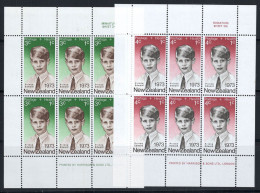 Nouvelle-Zélande 1973 Mi. 611-612 Mini Feuille 100% Neuf ** Prince Edward - Blocs-feuillets