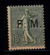 France 1901 Yv. 3 Neuf * MH 100% 15 C, FM Surimprimé - Poste Aérienne Militaire