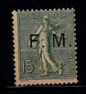 France 1901 Yv. 3 Neuf * MH 100% 15 C, FM Surimprimé - Posta Aerea Militare