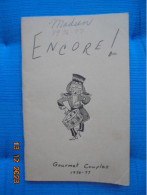 Encore! Gourmet Couples 1976-77 - Sacramento Branch Of American Association Of University Women - American (US)