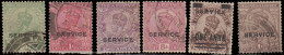 Inde Anglaise Service 1912. ~ S 55 / 79 - George V  (6 V.) - 1911-35 King George V