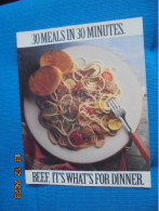 30 Meals In 30 Minutes: Beef. It's What's For Dinner - Beef Industry Council And Beef Board 1992 - Americana