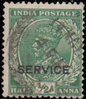 Inde Anglaise Service 1912. ~ S 55 - ½ A George V - 1911-35 King George V