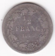 Belgique. 1/2 Franc 1844. Léopold Premier. En Argent  - 1/2 Frank