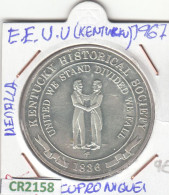 CR2158 MEDALLA EEUU 1967 KENTUCHY CUPRONIQUEL - Other & Unclassified