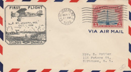 FIRST FLIGHT USA ST.JOSEPH CITY ST.LOUIS OMAHA 1929 (VX550 - 1921-40