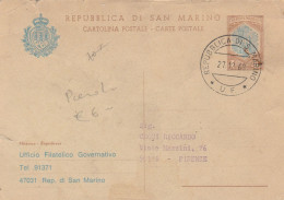 INTERO POSTALE SANMARINO 1968  (XM1310 - Ganzsachen