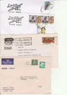 4 LETTERE INDIA DIRETTE IN ITALIA (XM678 - Lettres & Documents