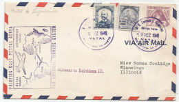 Brazil First Flight Cover To Leopoldville Belgian Congo By Pan American World Airways 1941 Air Mail - Posta Aerea