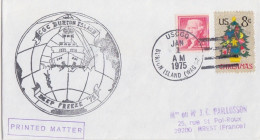 Antarctique, Lettre Obl. USCGC Burton Island Le 1 Jan 75 + Cachet CGC Burton Island Deep Freeze 75 - Briefe U. Dokumente