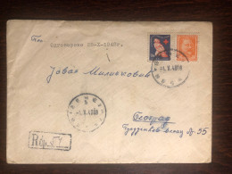 YUGOSLAVIA TRAVELED COVER 1948 YEAR RED CROSS HEALTH MEDICINE - Covers & Documents