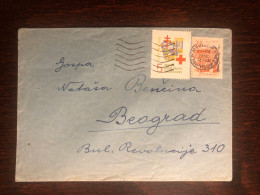 YUGOSLAVIA TRAVELLED COVER 1962 YEAR  TBC RED CROSS HEALTH MEDICINE - Covers & Documents