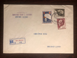 YUGOSLAVIA TRAVELLED COVER 1970 TBC YEAR  RED CROSS HEALTH MEDICINE - Covers & Documents