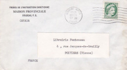Canada --1960 - Lettre DOLBEAU  Pour POITIERS-86 (France)....timbre Seul  Sur Lettre.....cachet   20-10-60 - Brieven En Documenten