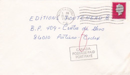 Canada --1978 - Lettre  MISTASSIN  Pour POITIERS-86 (France)....timbre Seul  Sur Lettre.....cachet   26-9-78 - Covers & Documents