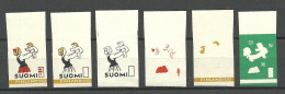 FINLAND 1950 Christmas Noel Weihnachten Vignette Poster Stamp PROOFS MNH Original Gum - Nuovi