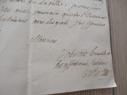 M45 Pièce Signée Maréchal De Castries 11/03/1786 Chevalier Gouverneur Montpellier Sète Cette Nomination 2 Consuls - Político Y Militar