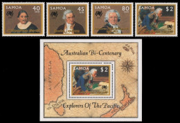 Samoa 1987 - Mi-Nr. 621-624 & Block 41 ** - MNH - Schiffe / Ships - Samoa Américaine